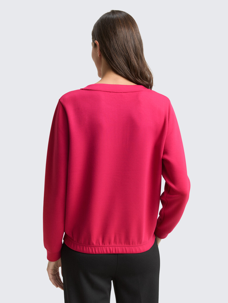 scuba-sweatshirt mit strasssteinen