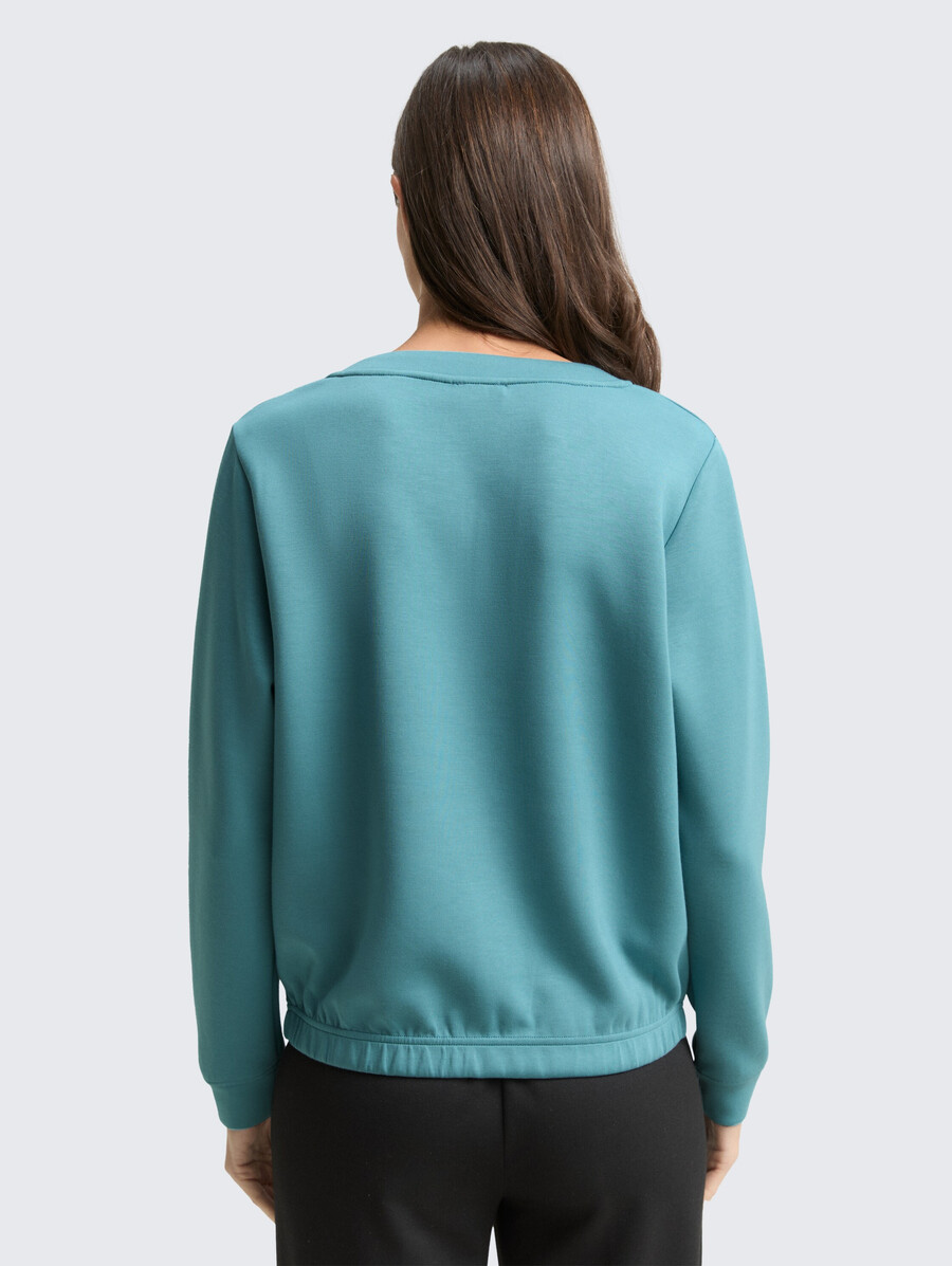 scuba-sweatshirt mit strasssteinen