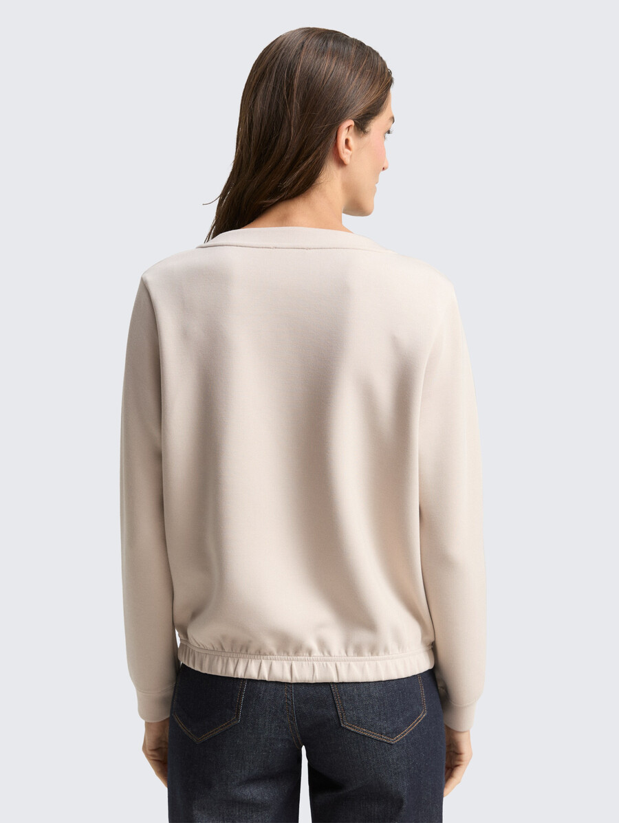 scuba-sweatshirt mit strasssteinen