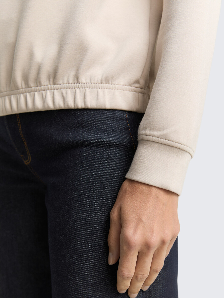scuba-sweatshirt mit strasssteinen