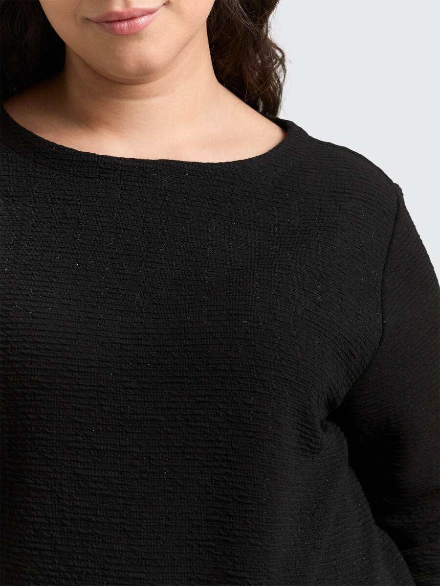 plus size – sweatshirt mit glitzereffekt