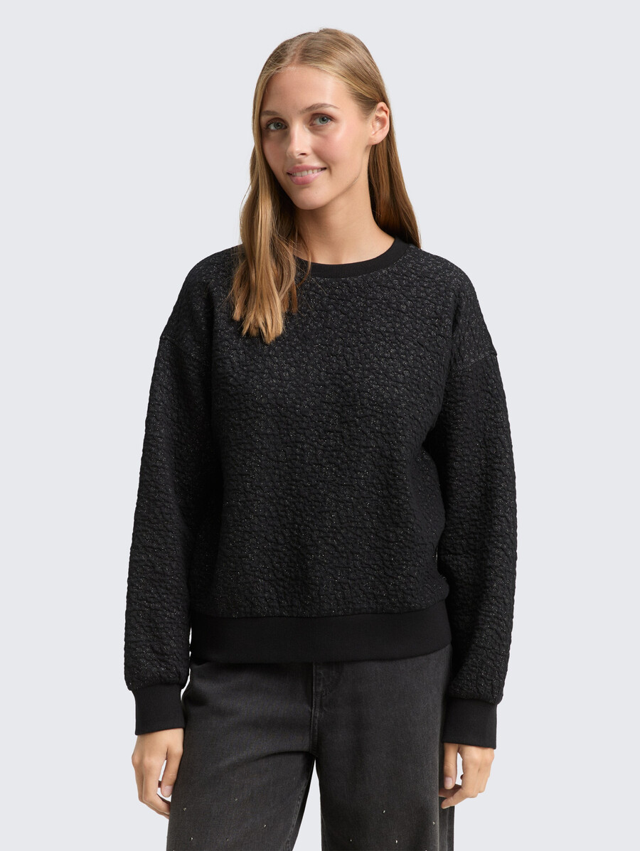 sweatshirt mit glitzereffekt