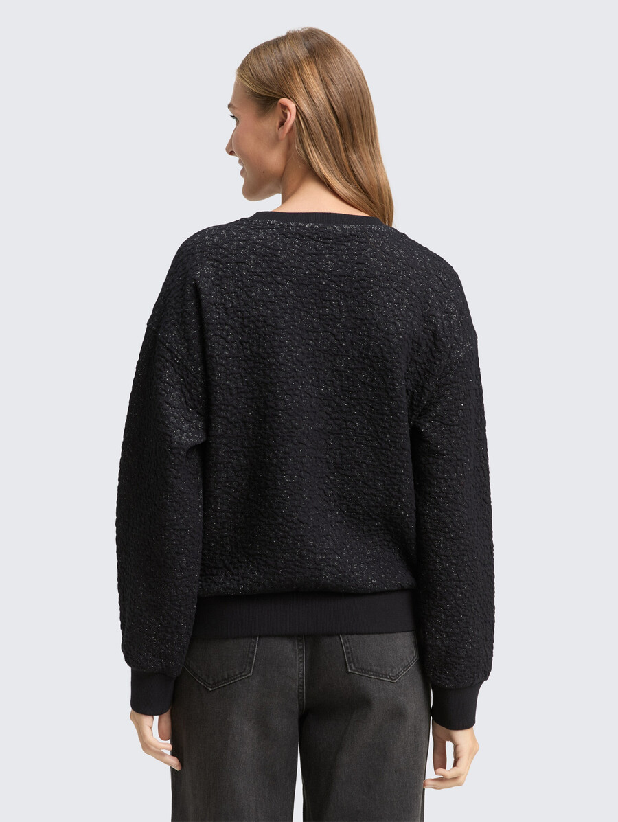 sweatshirt mit glitzereffekt