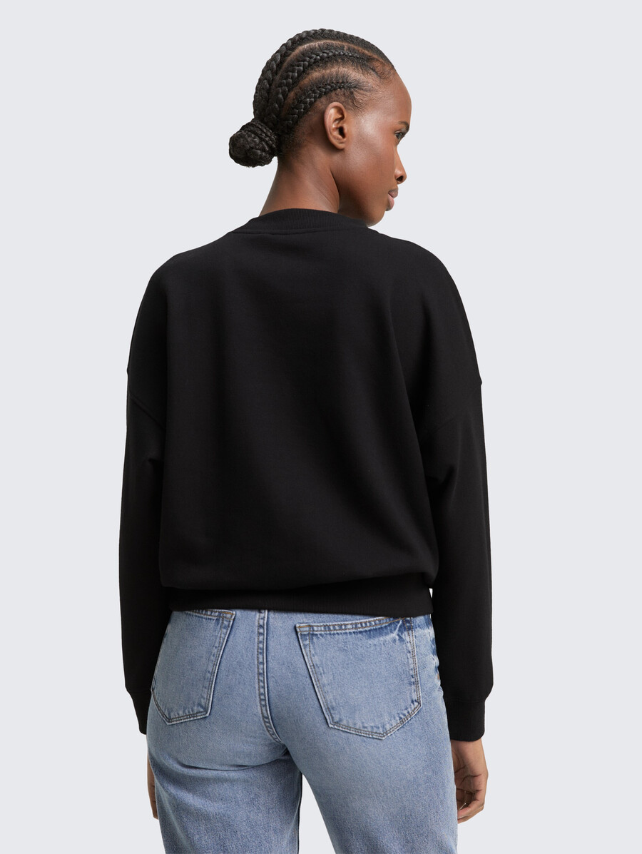 sweatshirt mit glitzerstickerei