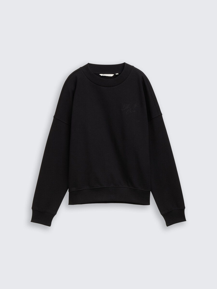 sweatshirt mit glitzerstickerei