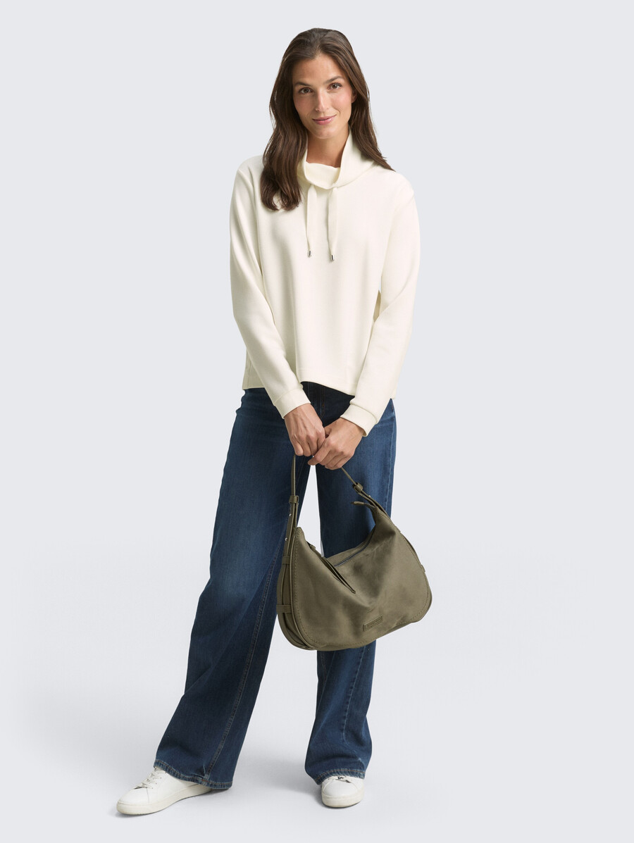scuba-sweatshirt mit stehkragen