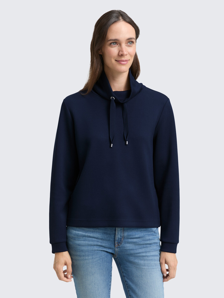 scuba-sweatshirt mit stehkragen