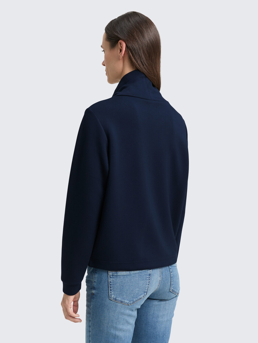 scuba-sweatshirt mit stehkragen