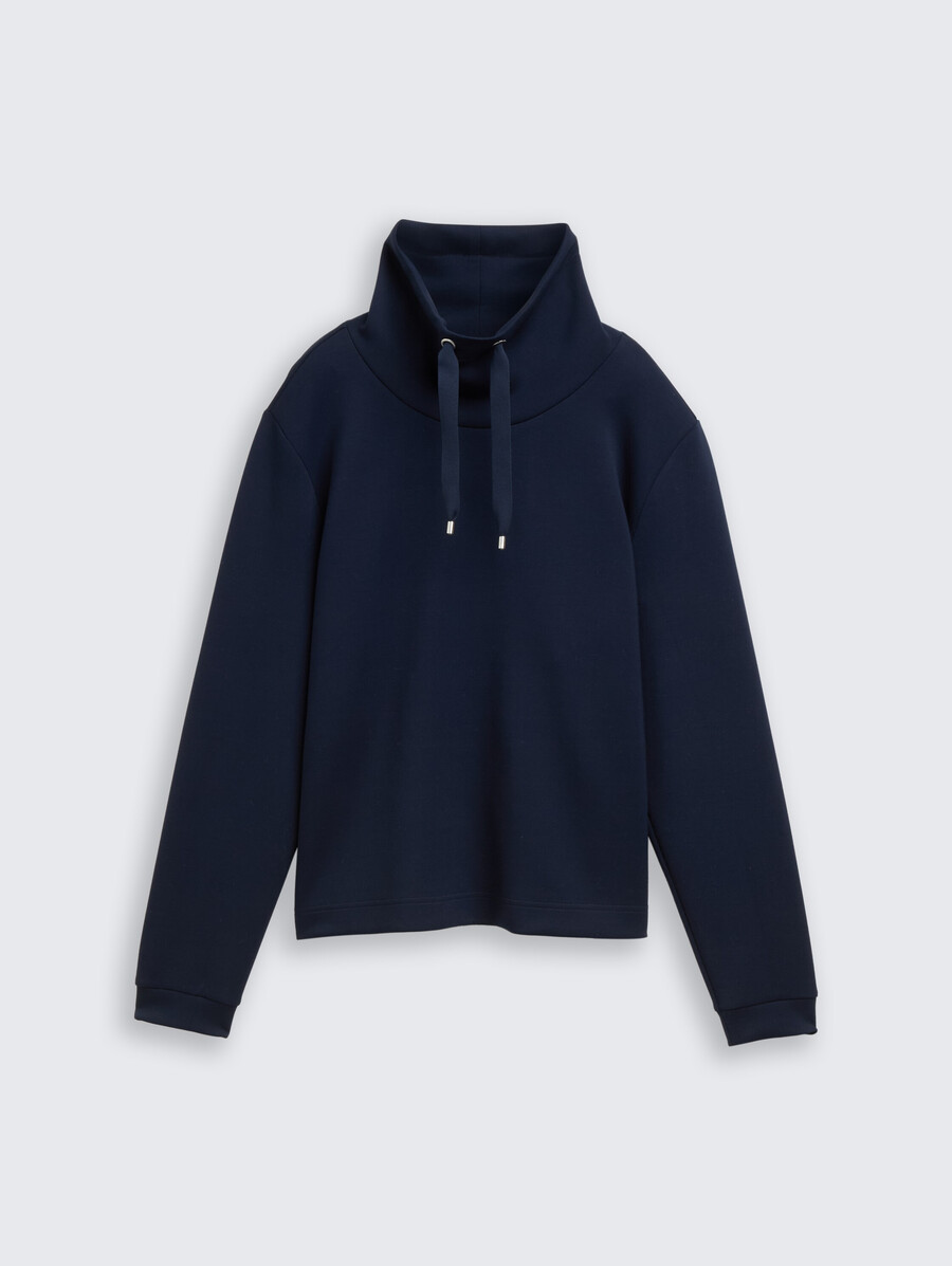 scuba-sweatshirt mit stehkragen