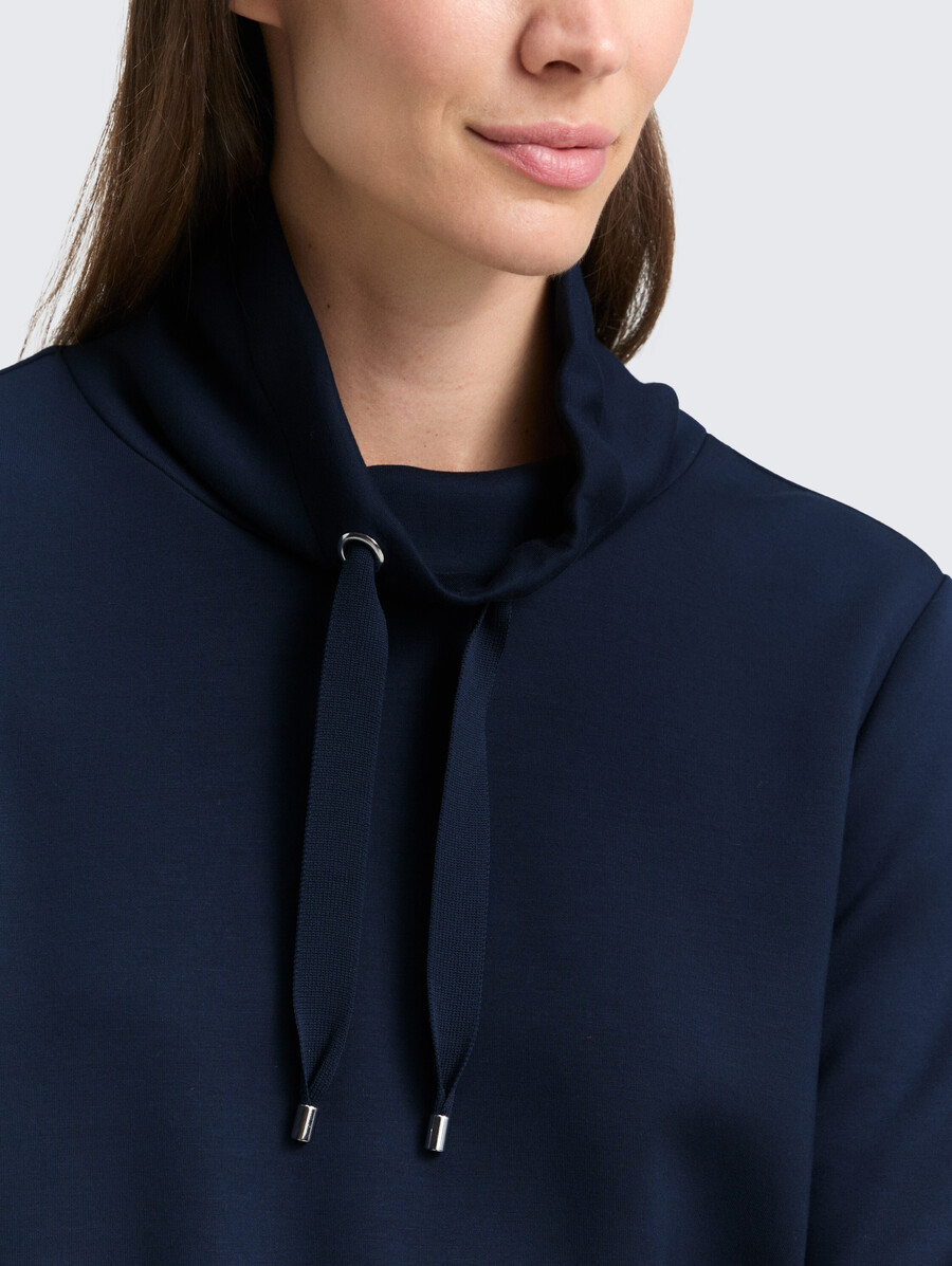 scuba-sweatshirt mit stehkragen