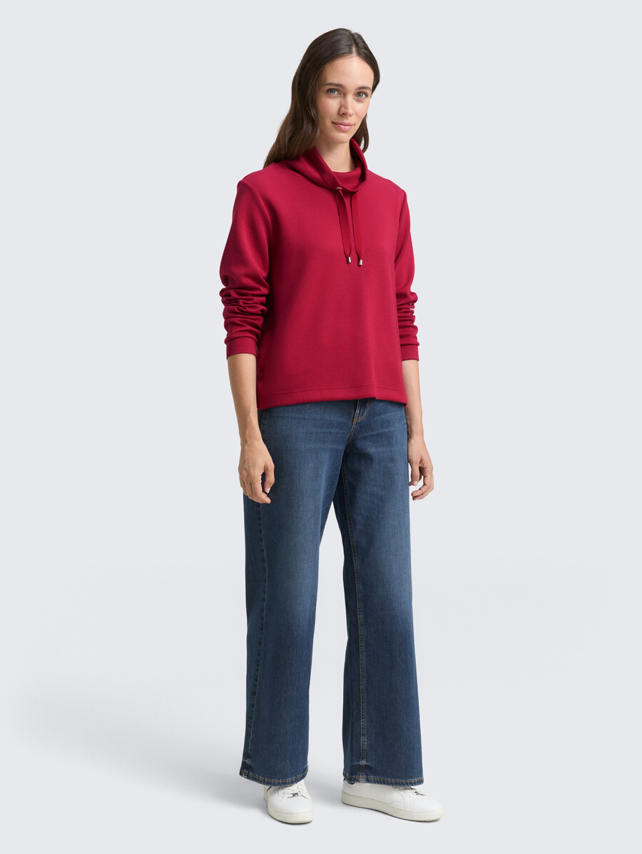scuba-sweatshirt mit stehkragen