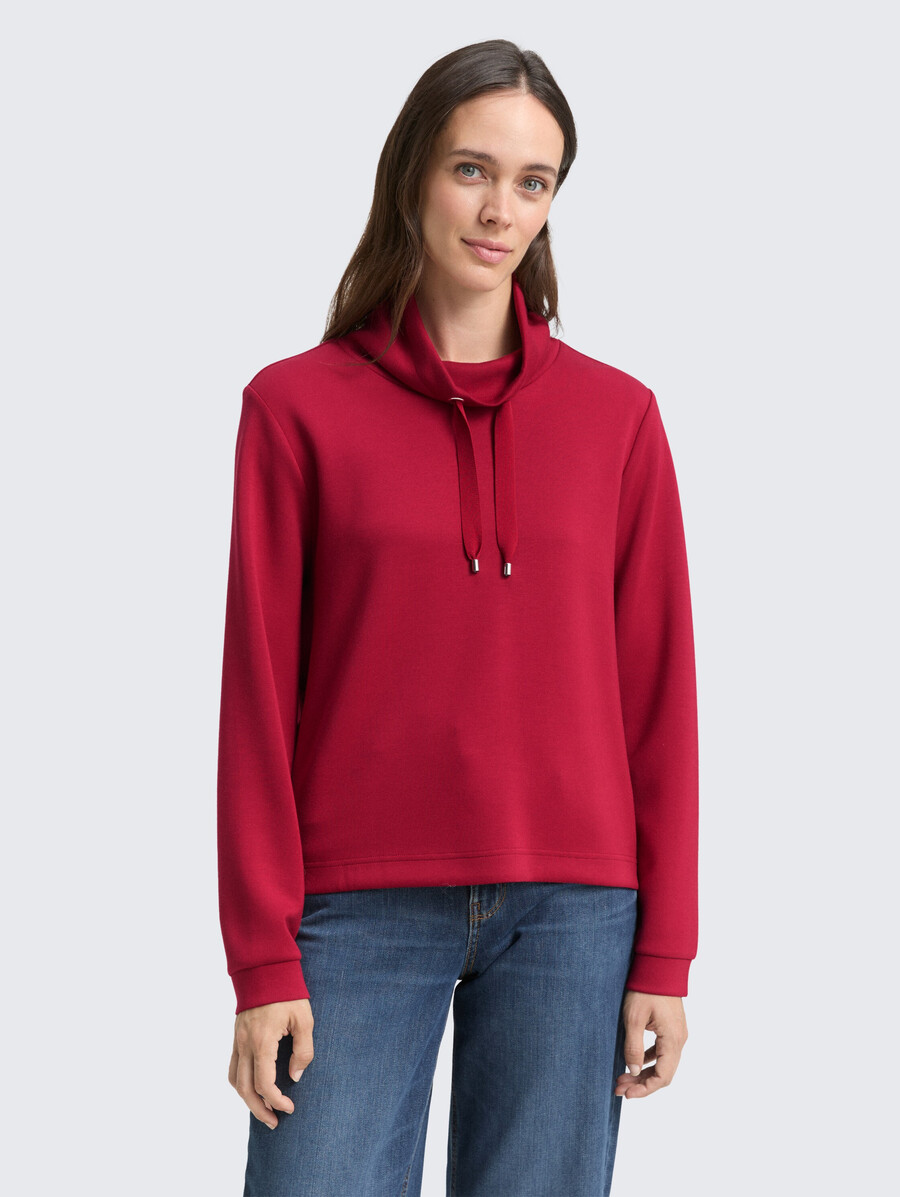 scuba-sweatshirt mit stehkragen