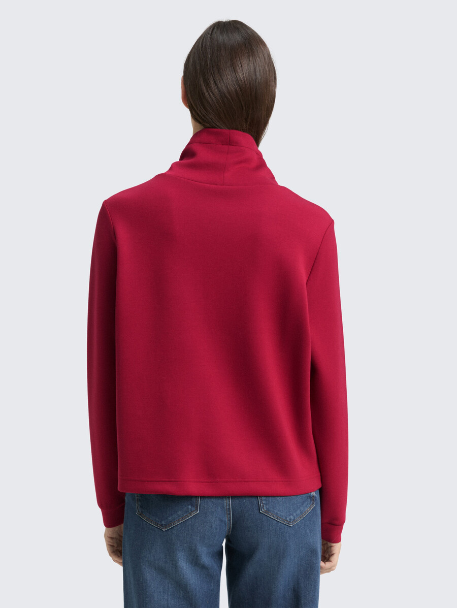 scuba-sweatshirt mit stehkragen