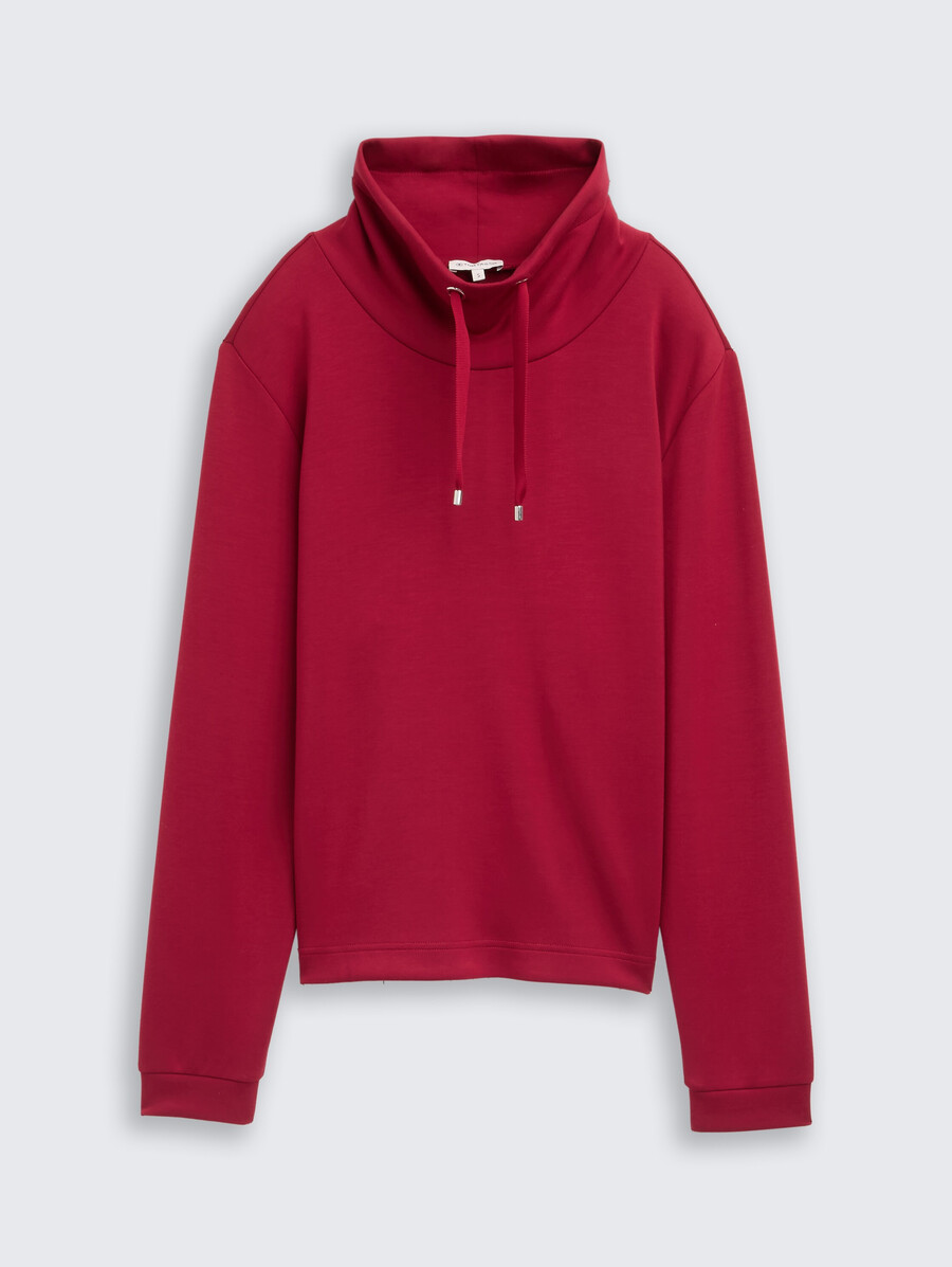 scuba-sweatshirt mit stehkragen