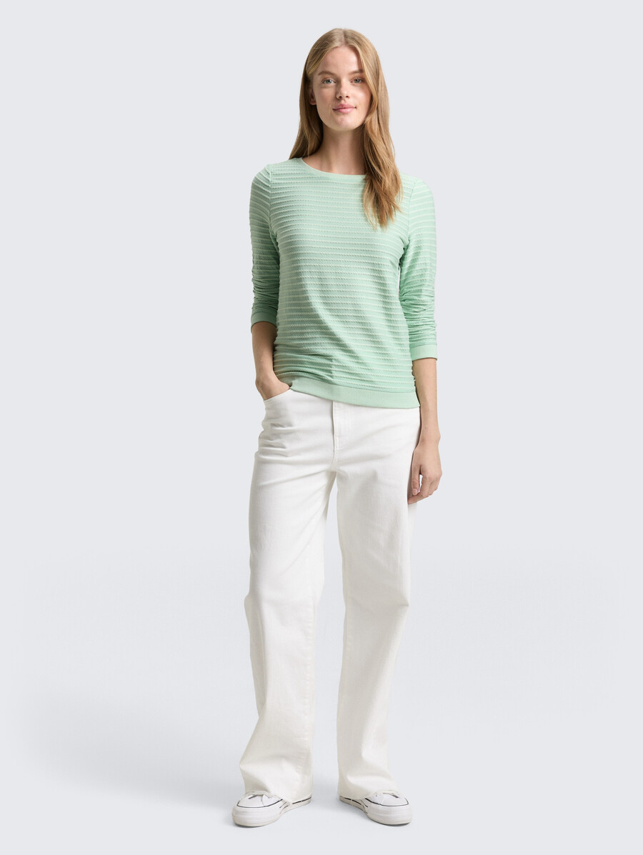 sweatshirt mit streifenmuster