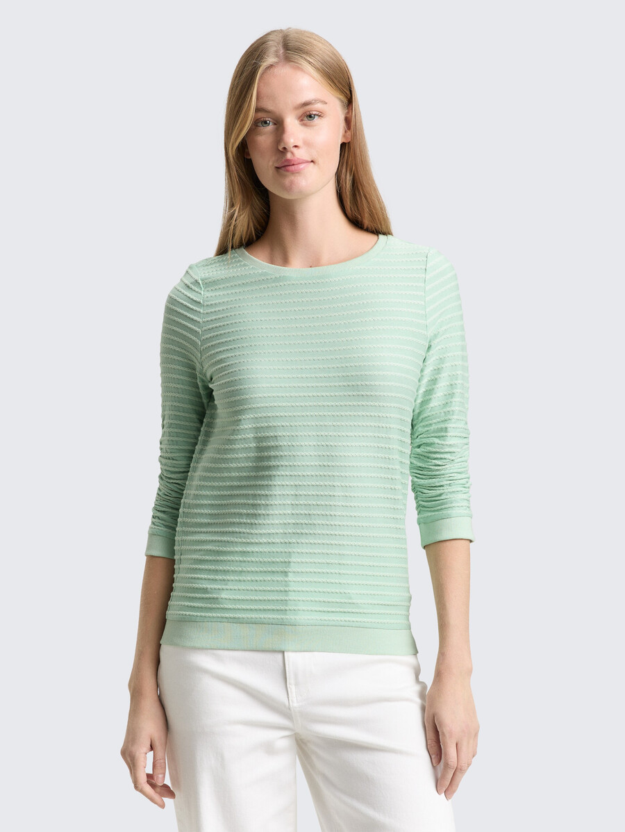 sweatshirt mit streifenmuster