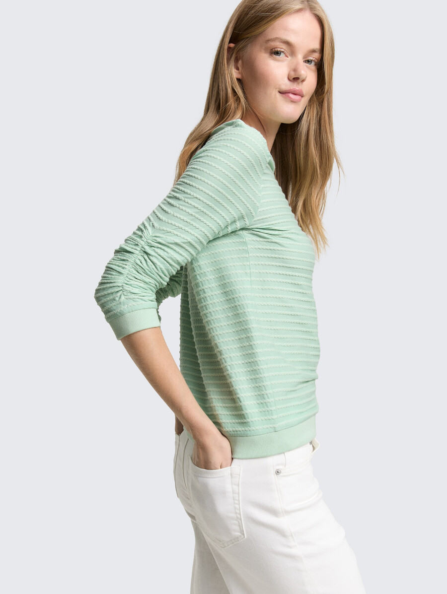 sweatshirt mit streifenmuster
