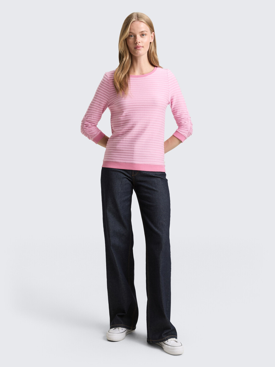 sweatshirt mit streifenmuster