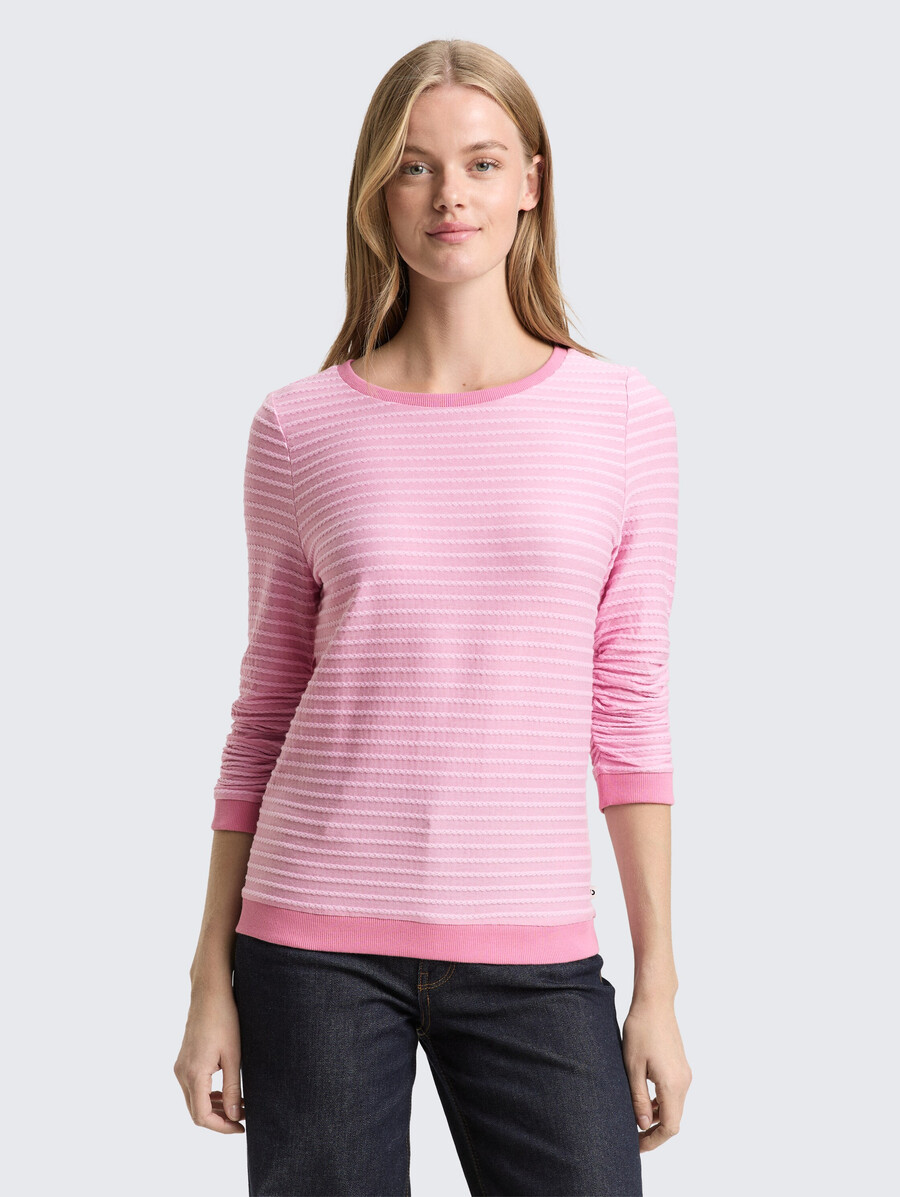 sweatshirt mit streifenmuster