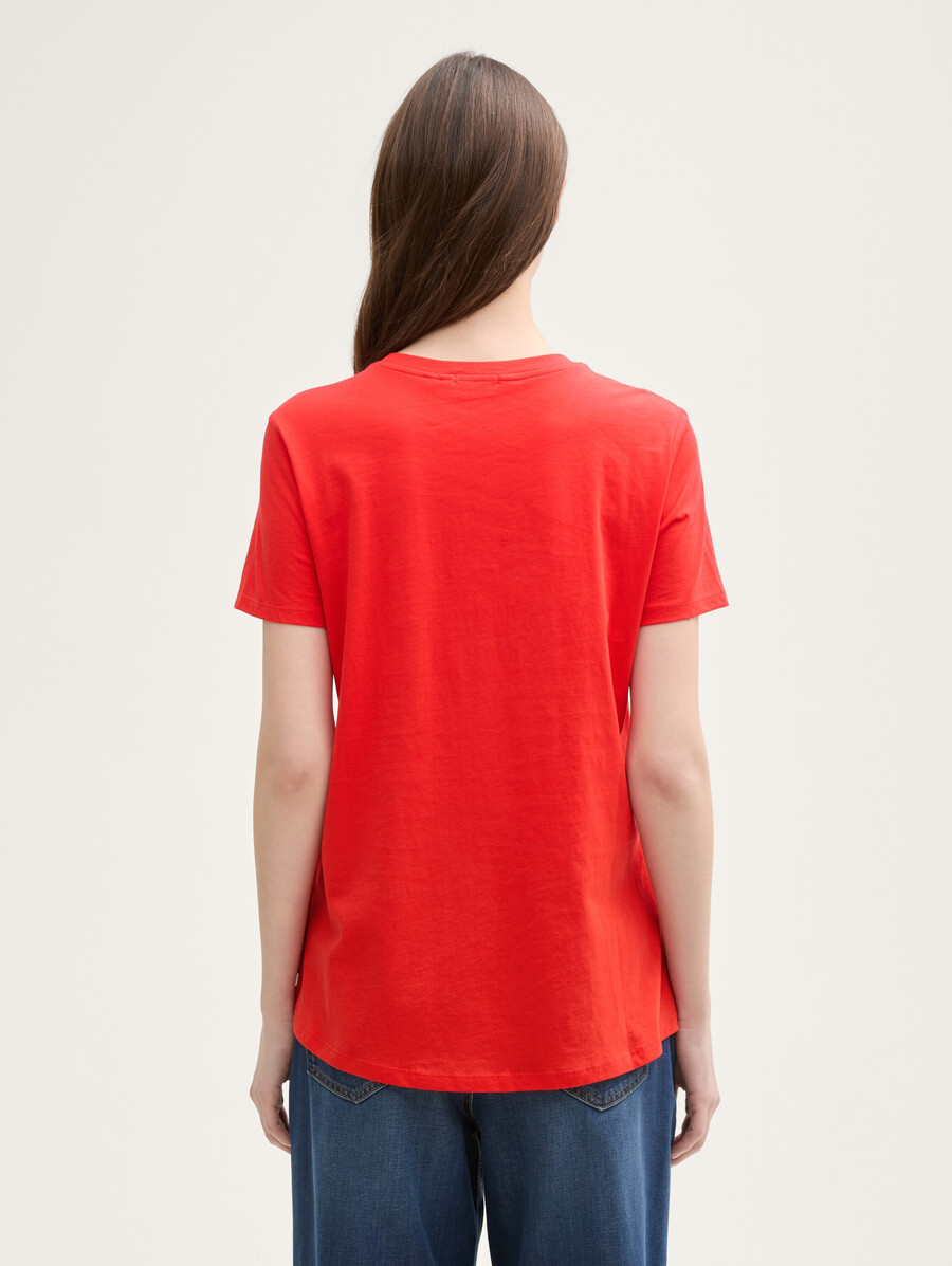 locker geschnittenes baumwoll-t-shirt