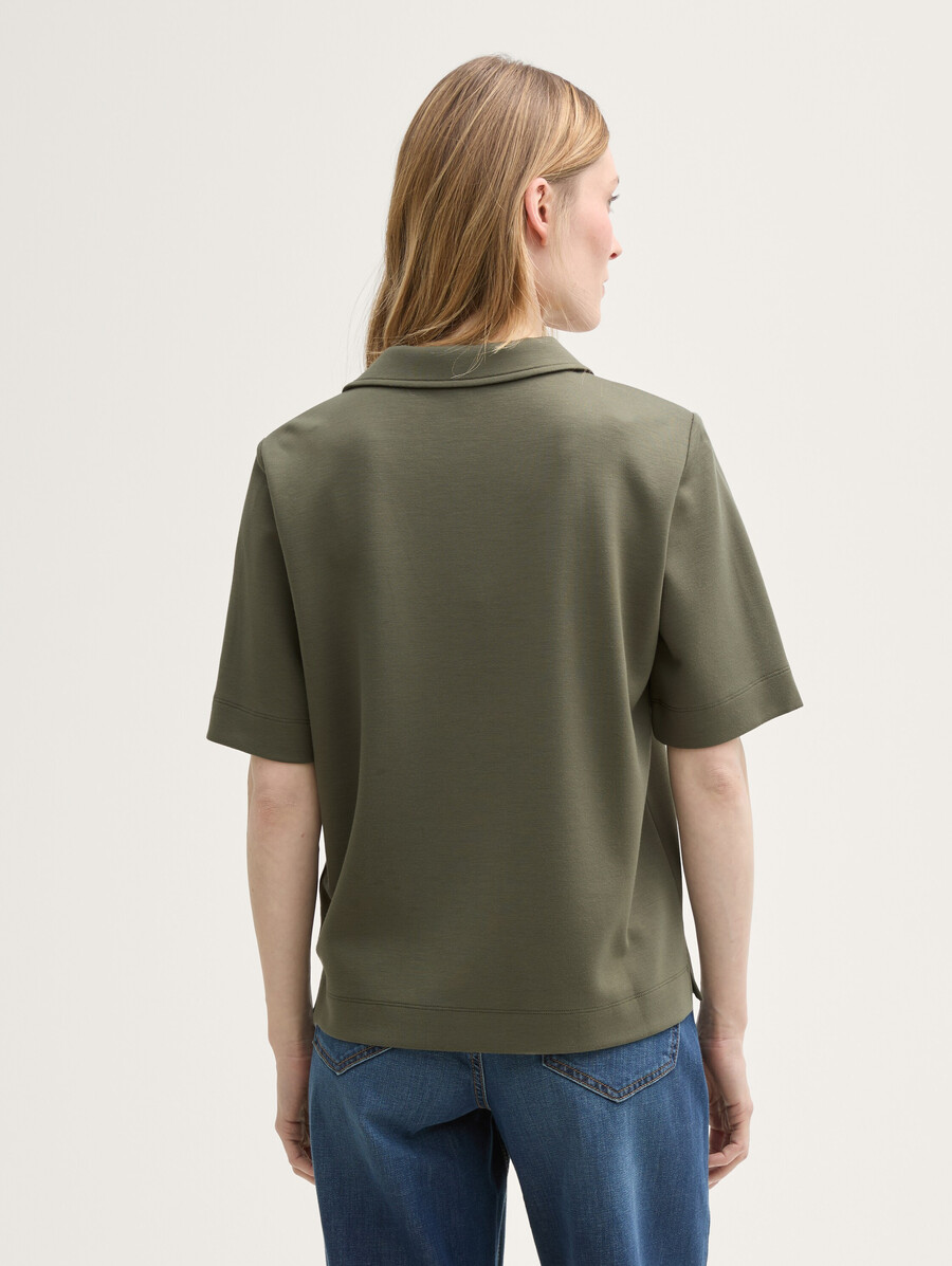 t-shirt mit polokragen