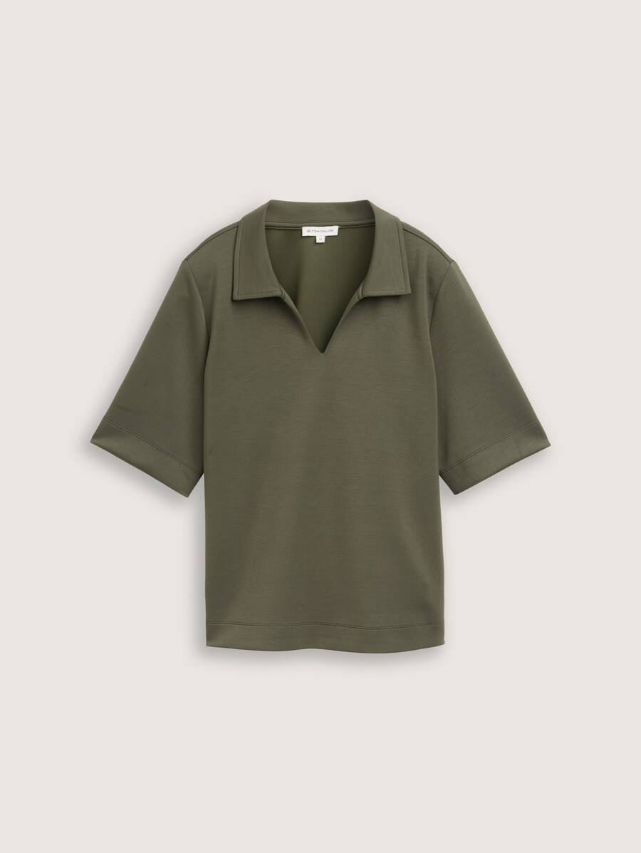 t-shirt mit polokragen