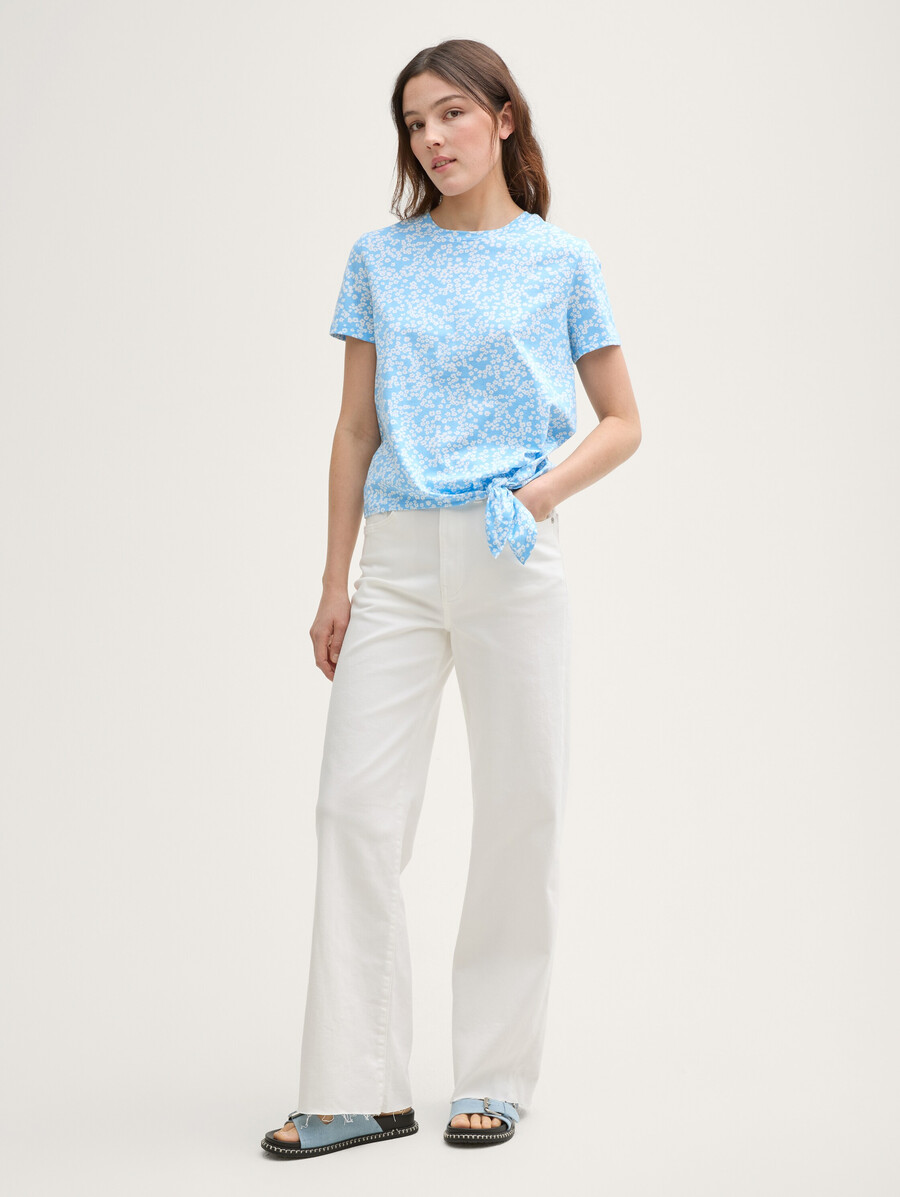 t-shirt mit knotendetail