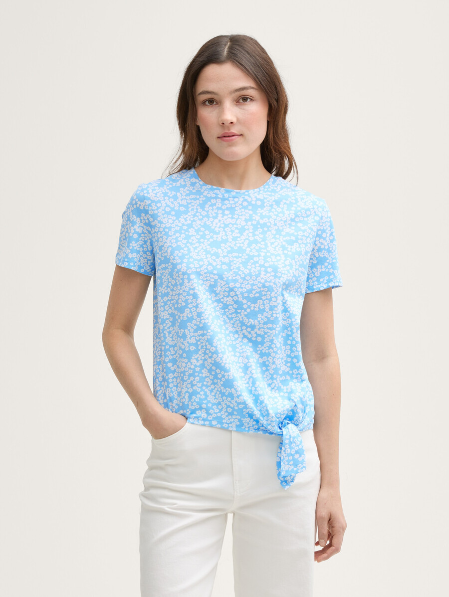t-shirt mit knotendetail