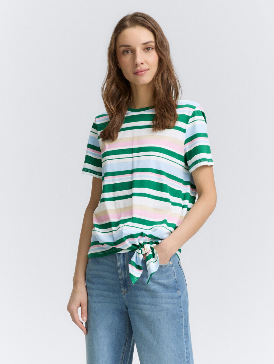 t-shirt mit knotendetail