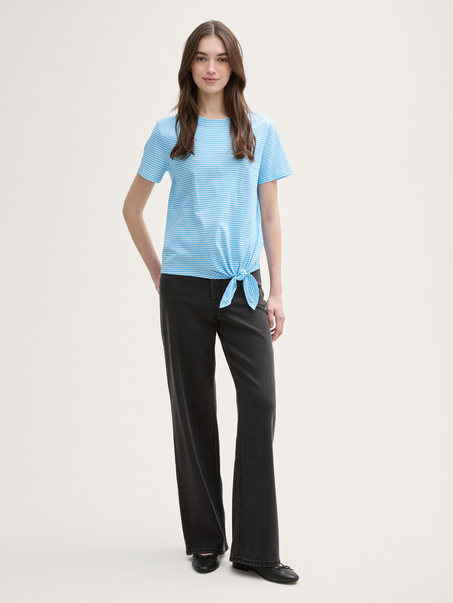 t-shirt mit knotendetail