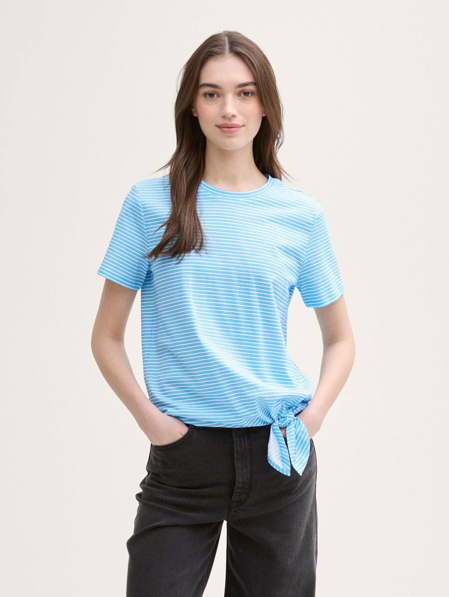 t-shirt mit knotendetail