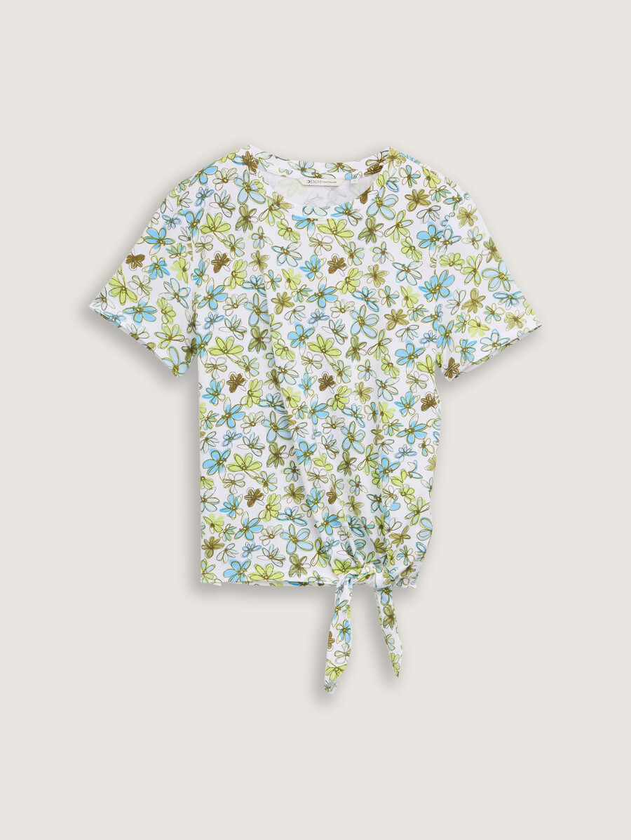 t-shirt mit knotendetail