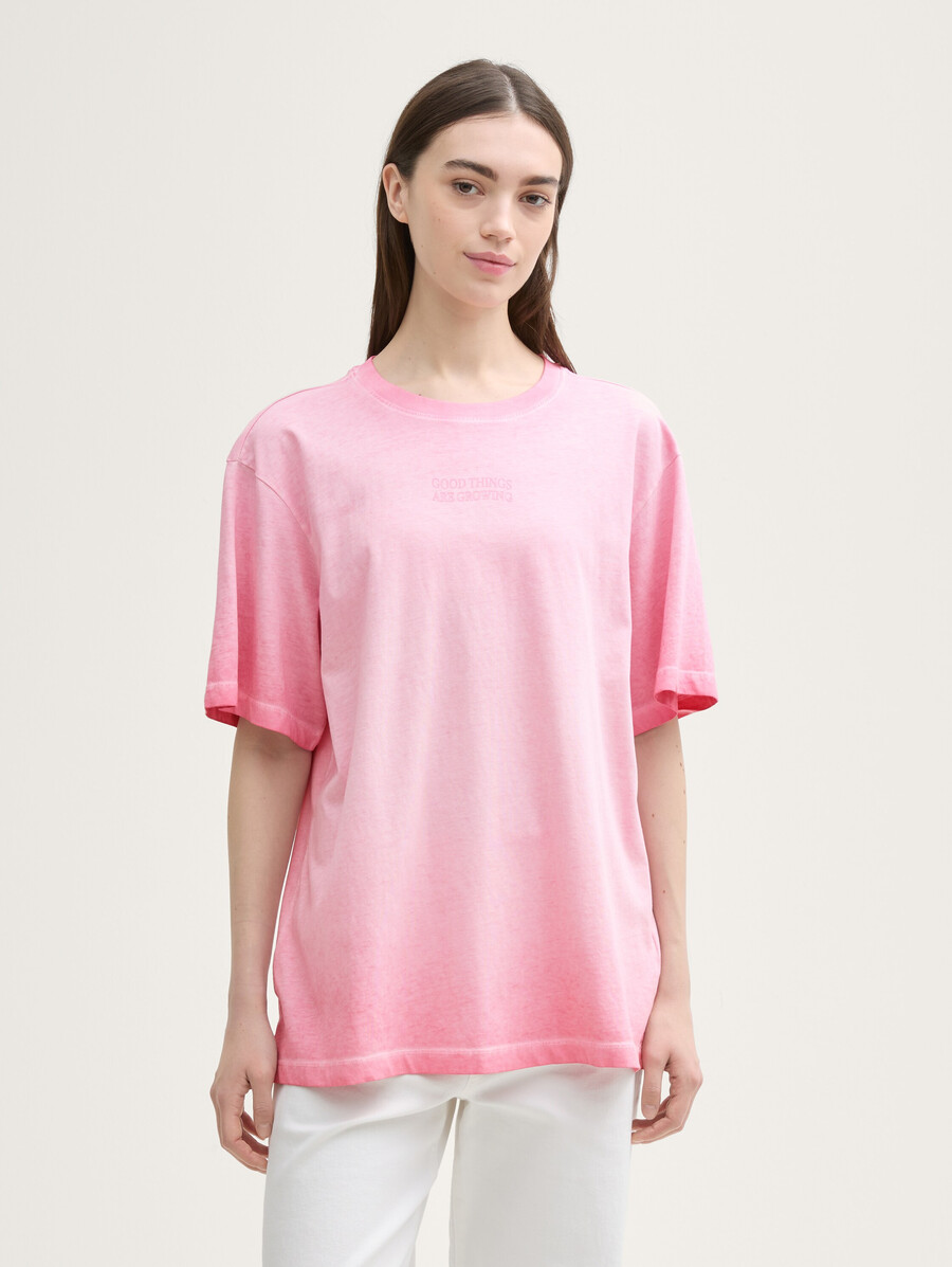 Übergroßes t-shirt mit aufdruck