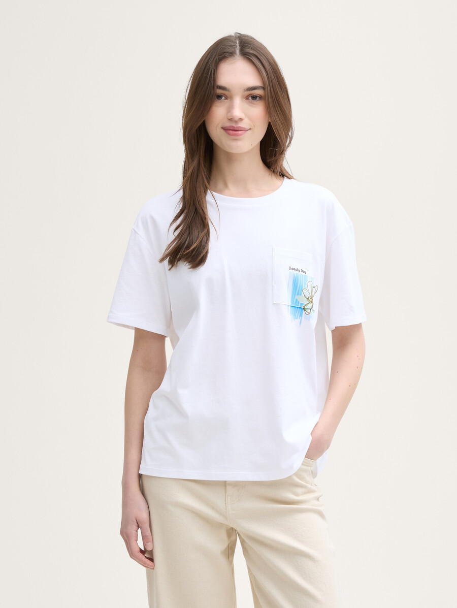 t-shirt mit brusttasche