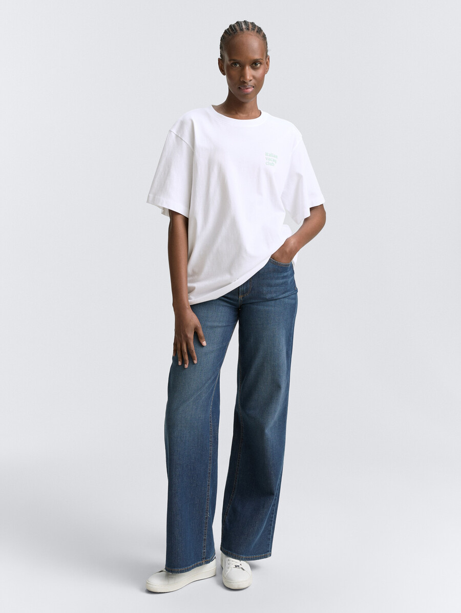Übergroßes t-shirt mit aufdruck