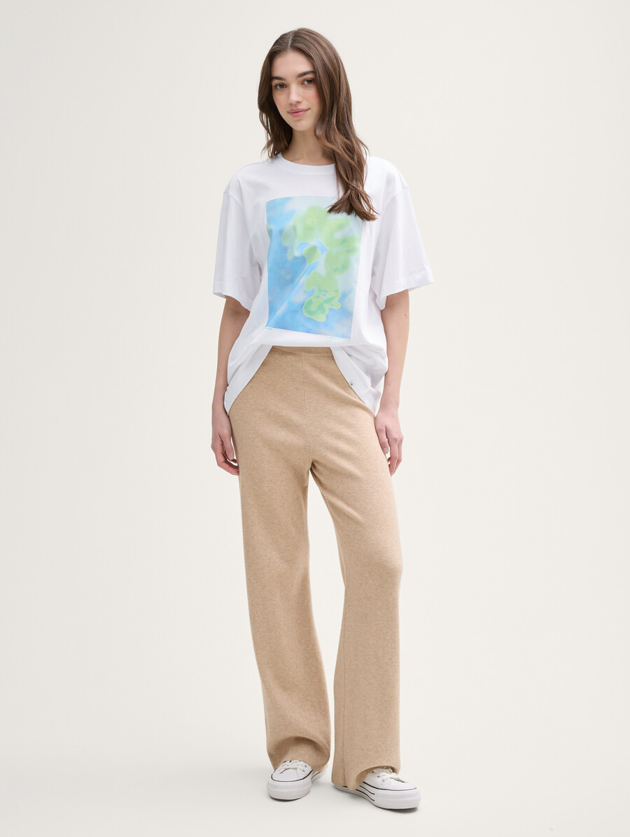 Übergroßes t-shirt mit aufdruck