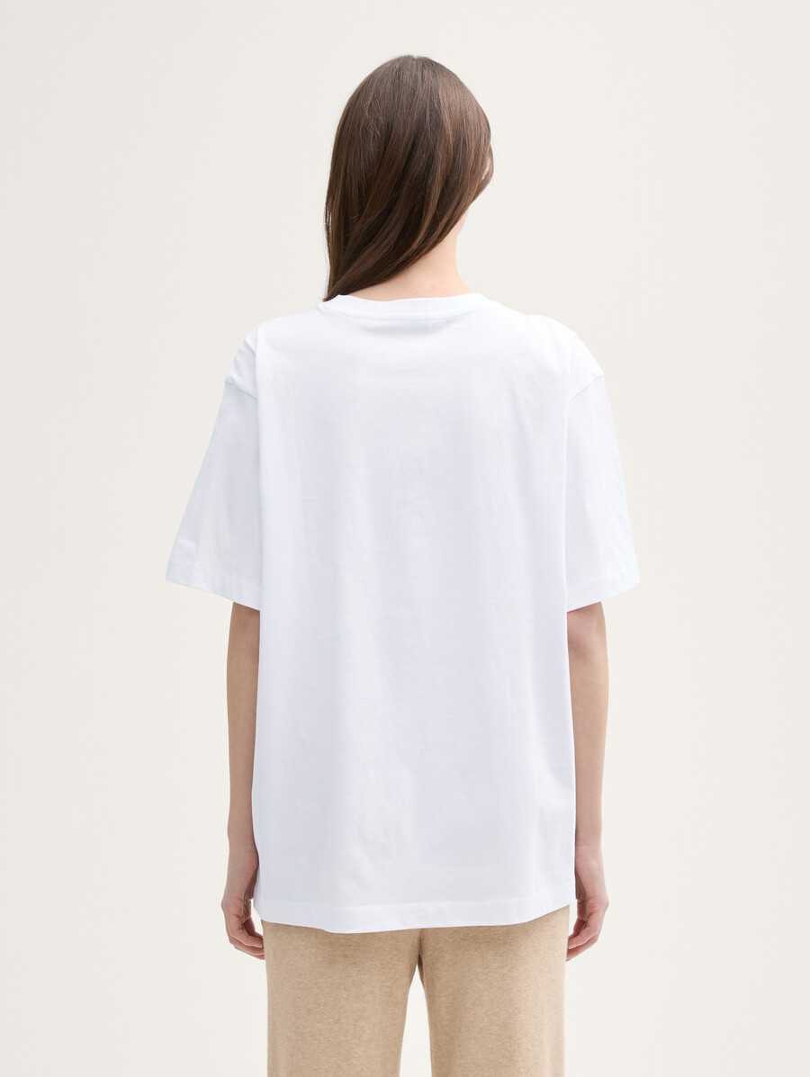 Übergroßes t-shirt mit aufdruck