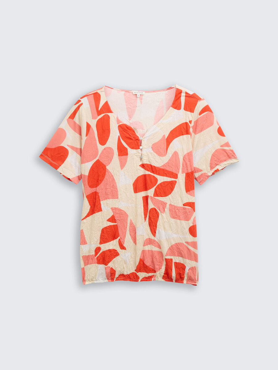 plus size - crinkle-t-shirt mit muster