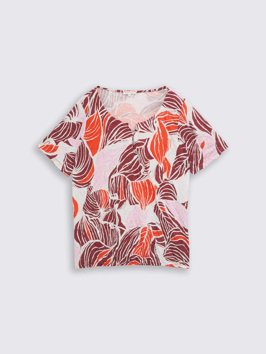 plus size - crinkle-t-shirt mit muster