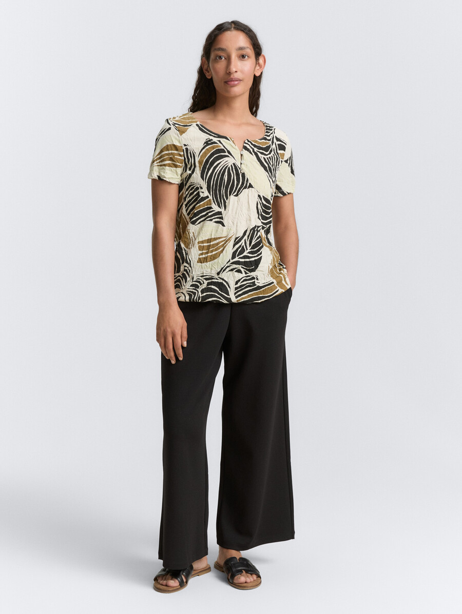 crinkle-t-shirt mit muster
