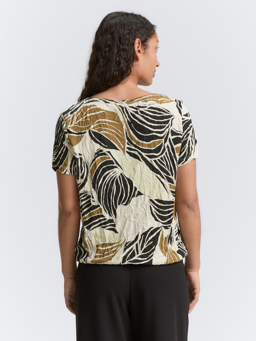 crinkle-t-shirt mit muster