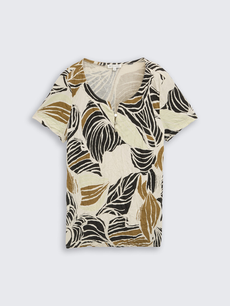 crinkle-t-shirt mit muster