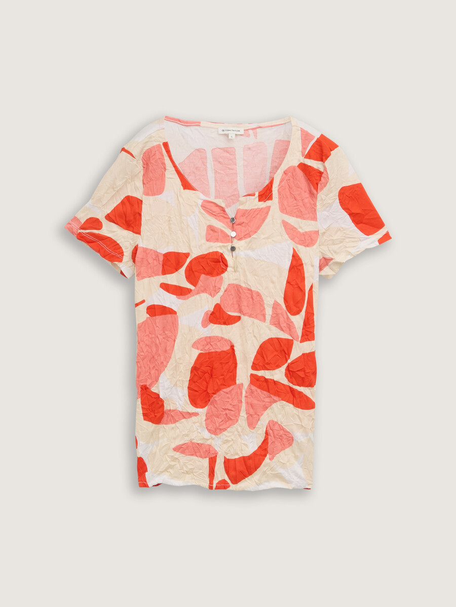 crinkle-t-shirt mit muster