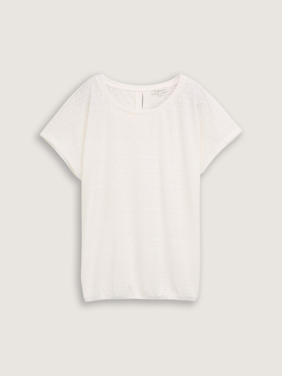 locker sitzendes ajour-t-shirt