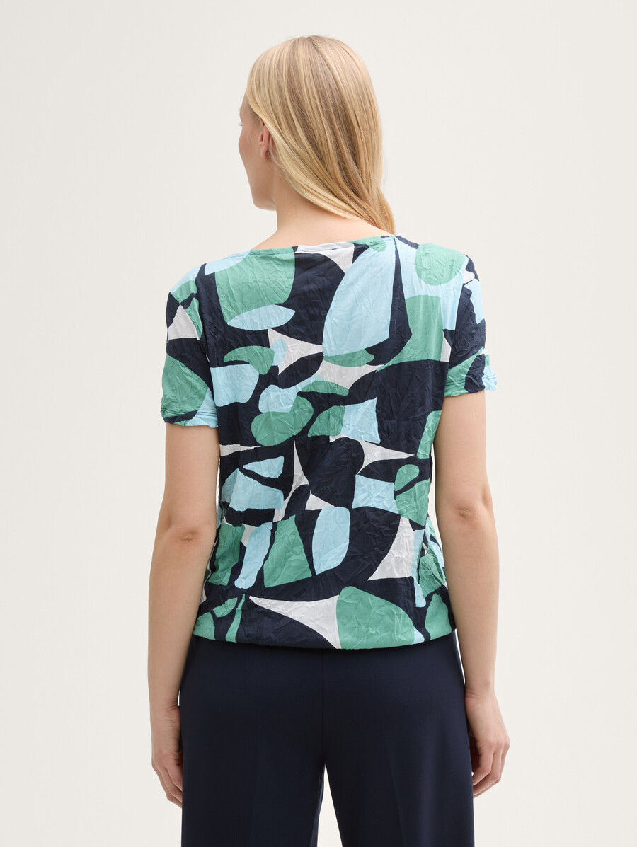 crinkle-t-shirt mit muster