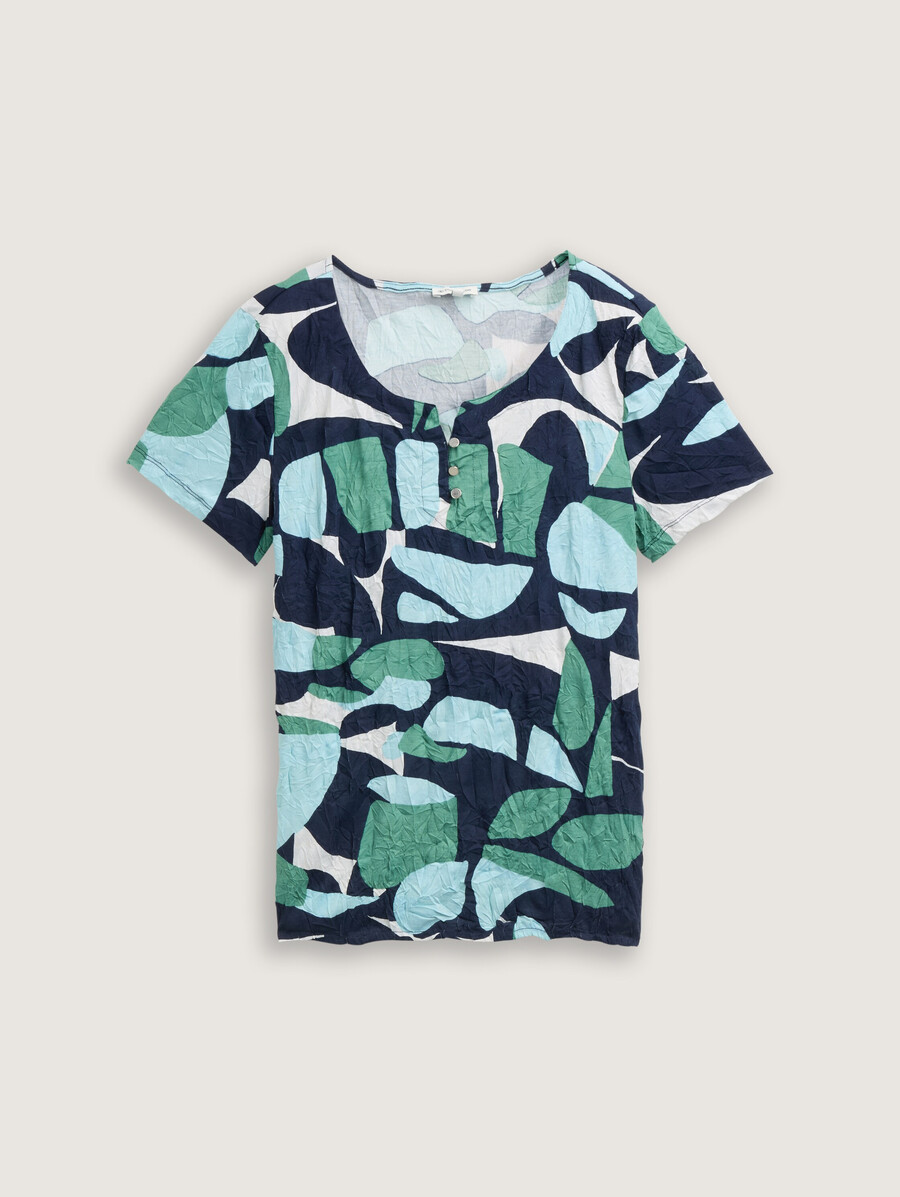 crinkle-t-shirt mit muster