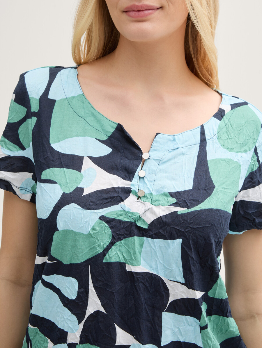 crinkle-t-shirt mit muster