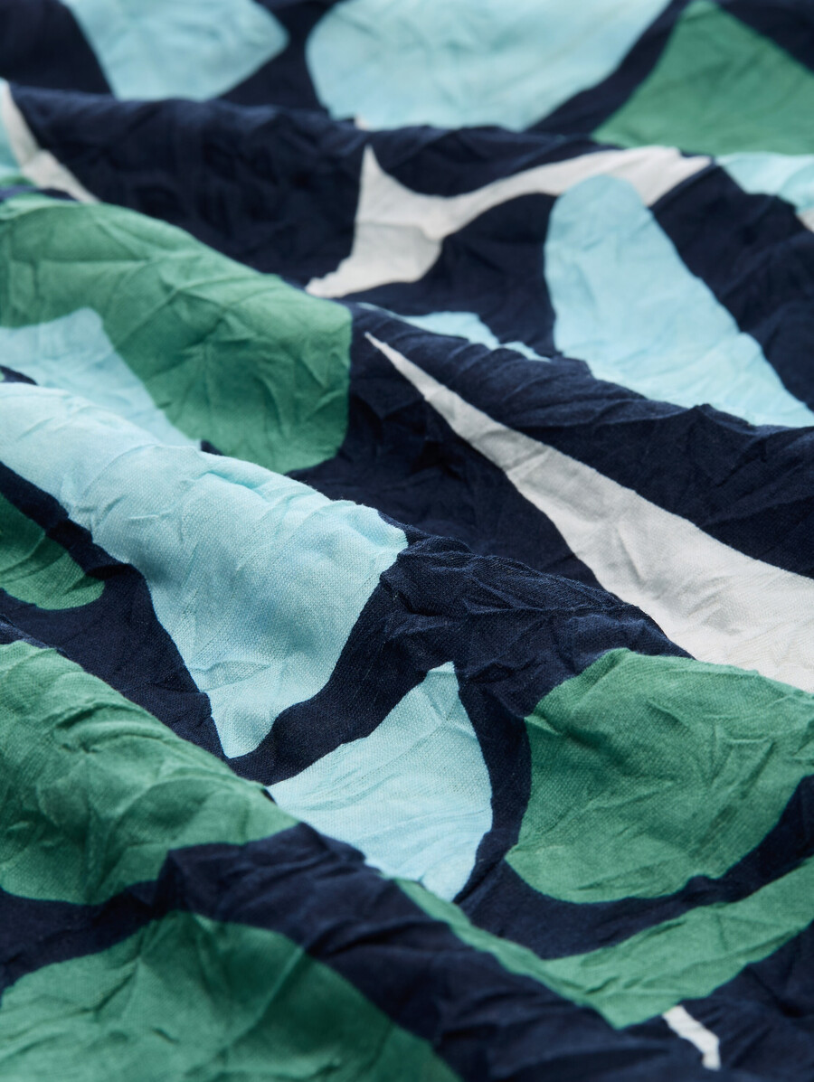 crinkle-t-shirt mit muster
