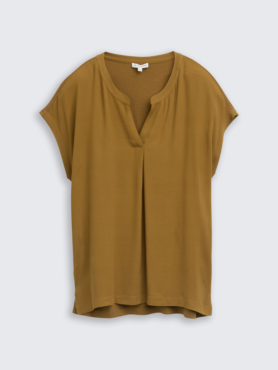 bluse aus einem materialmix