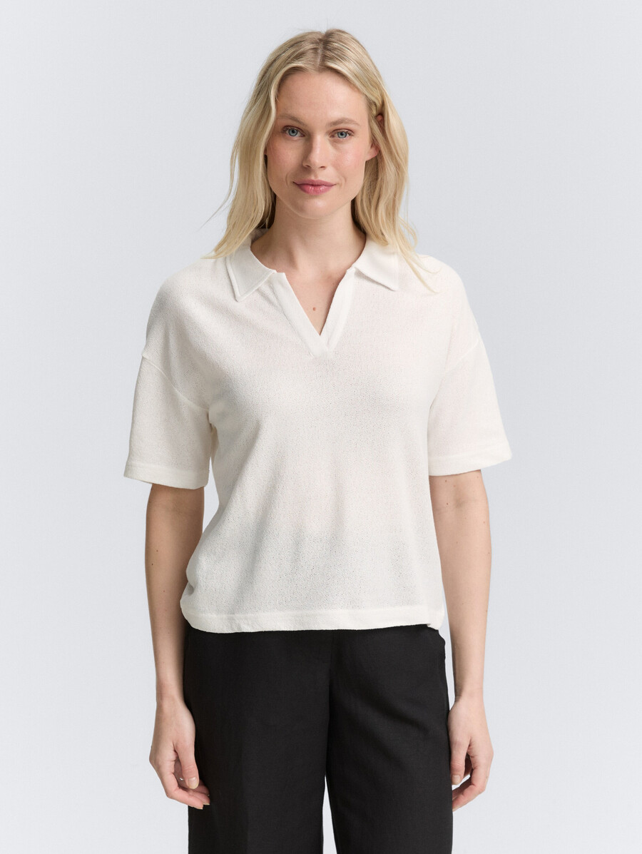 t-shirt mit polokragen